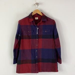 Marine Layer Heavy Flannel Button Up Checkard Jacket RARE hard to find